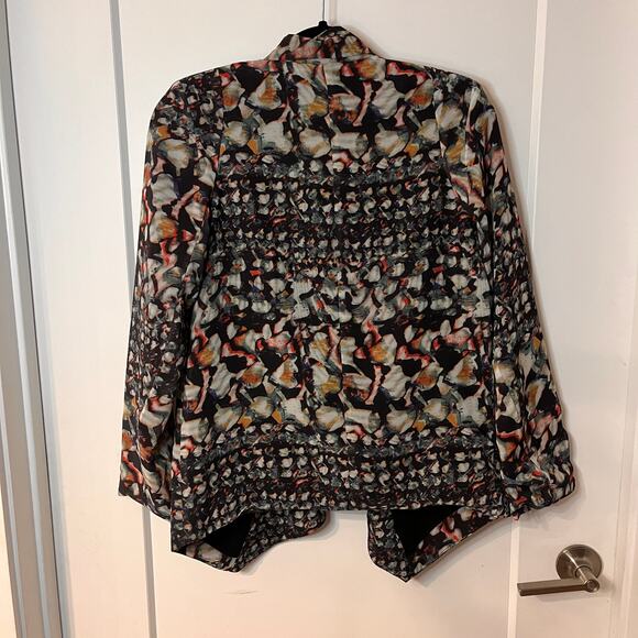Cartonnier Anthropologie Ardsley Abstract Floral Blazer Jacket Size Small - Picture 2 of 10